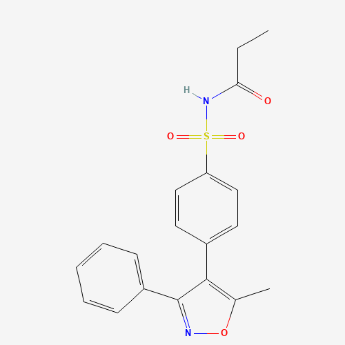 N-[4-(5-methyl-3-phenyl-oxazol-4-yl)phenyl]sulfonylpropanamide (CAS: 198470-84-7) - Related Chemical Product