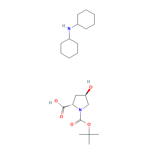 Dicyclohexylamine trans-1-(tert-butoxycarbonyl)-4-hydroxypyrrolidine-2-carboxylate (CAS: 21157-12-0) - Related Chemical Product