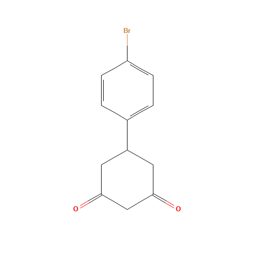 5-(4-Bromophenyl)cyclohexane-1,3-dione (CAS: 239132-48-0) - Chemical Structure and Molecular Formula 
