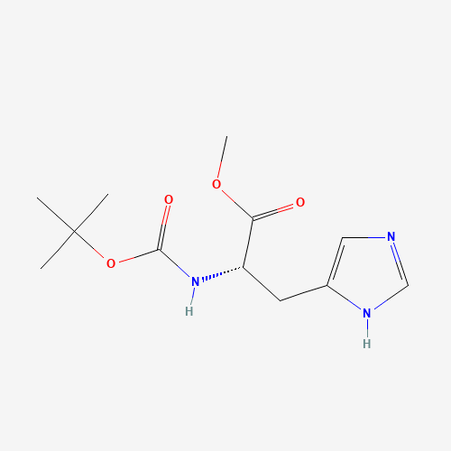 Nalpha-Boc-L-histidine methyl ester (CAS: 2488-14-4) - Chemical Structure and Molecular Formula 