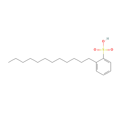 2-DODECYLBENZENESULFONIC ACID (CAS: 27176-87-0) - Chemical Structure and Molecular Formula 