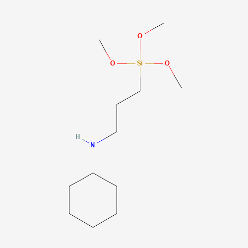 N-(3-(Trimethoxysilyl)propyl)cyclohexanamine (CAS: 3068-78-8) - Chemical Structure and Molecular Formula 