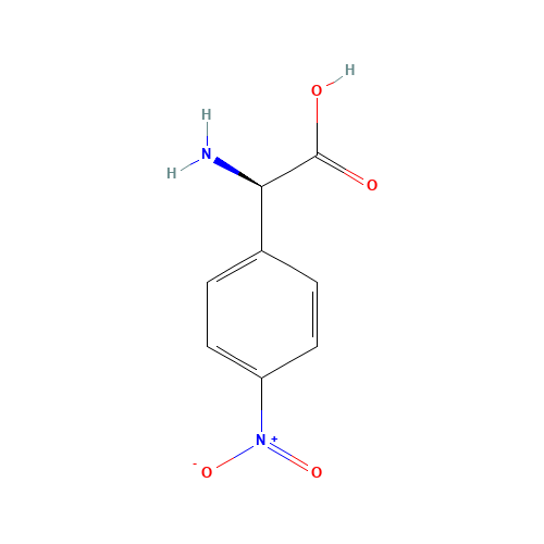 (R)-2-Amino-2-(4-nitrophenyl)acetic acid (CAS: 336877-75-9) - Chemical Structure and Molecular Formula 