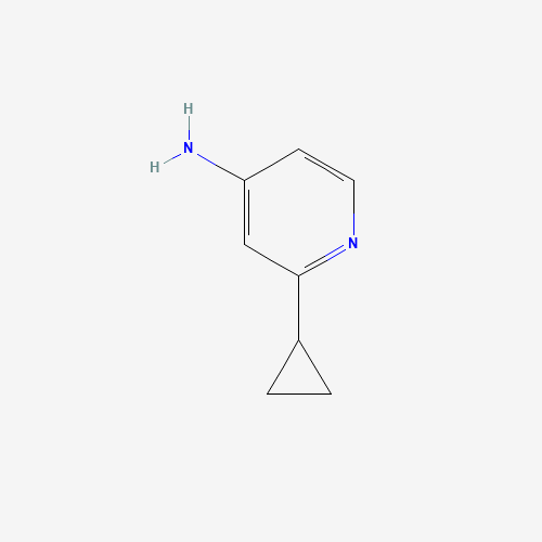 2-cyclopropylpyridin-4-amine (CAS: 340006-71-5) - Chemical Structure and Molecular Formula 