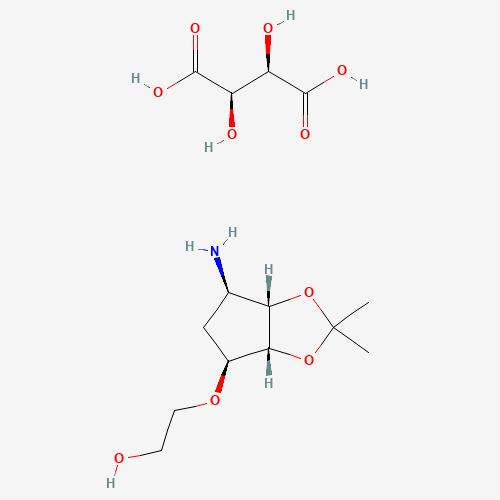 2-((3aR,4S,6R,6aS)-6-amino-2,2-dimethyltetrahydro-3aH-cyclopenta[d][1,3]dioxol-4-yloxy)ethanol L-tataric acid (CAS: 376608-65-0) - Related Chemical Product