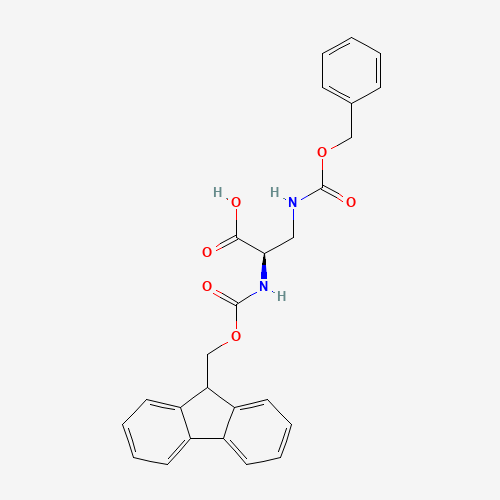Fmoc-D-Dap(Z)-OH (CAS: 387824-80-8) - Chemical Structure and Molecular Formula 