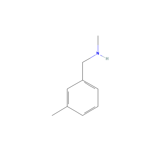 3-Methyl-N-methylbenzylamine (CAS: 39180-84-2) - Chemical Structure and Molecular Formula 