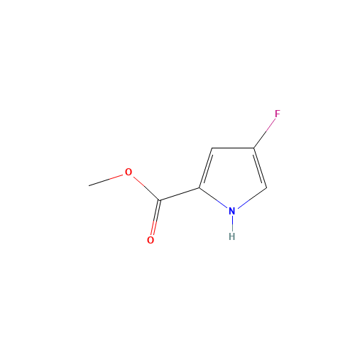 Methyl 4-fluoro-1H-pyrrole-2-carboxylate (CAS: 475561-89-8) - Chemical Structure and Molecular Formula 
