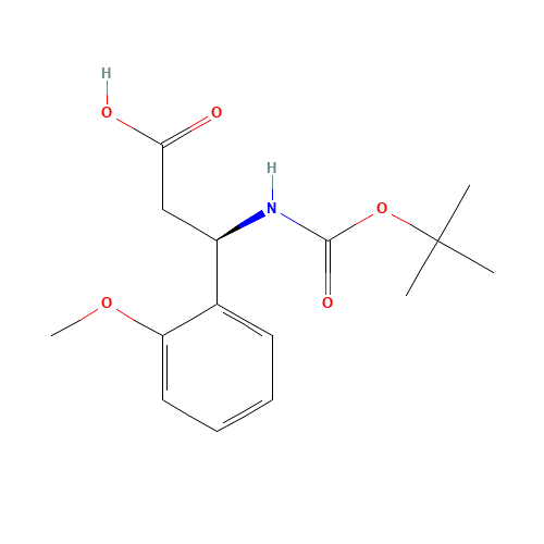 (R)-3-((tert-Butoxycarbonyl)amino)-3-(2-methoxyphenyl)propanoic acid (CAS: 500788-85-2) - Related Chemical Product