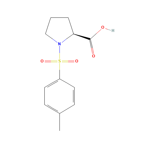1-(Toluene-4-sulfonyl)-pyrrolidine-2-carboxylic acid (CAS: 51077-01-1) - Chemical Structure and Molecular Formula 