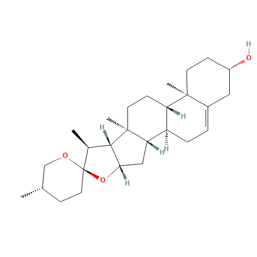 Yamogenin (CAS: 512-06-1) - Chemical Structure and Molecular Formula 