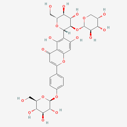 6-(2-O-alpha-L-Arabinopyranosyl-beta-D-glucopyranosyl)-2-[4-(beta-D-glucopyranosyloxy)phenyl]-5,7-dihydroxy-4H-1-benzopyran-4-one (CAS: 53452-16-7) - Related Chemical Product