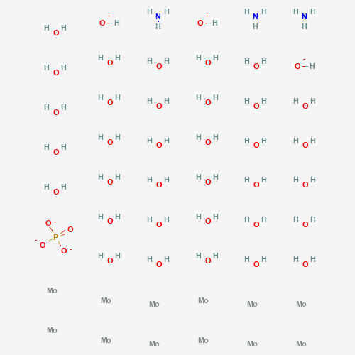 AMMONIUM PHOSPHOMOLYBDATE HYDRATE (CAS: 54723-94-3) - Chemical Structure and Molecular Formula 