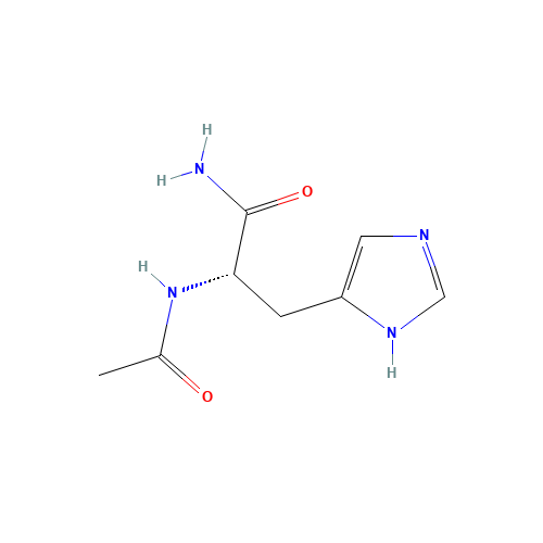Nalpha-acetyl-L-histidinamide (CAS: 54831-57-1) - Chemical Structure and Molecular Formula 