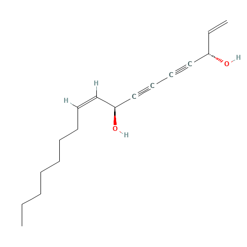 heptadeca-1,9-dien-4,6-diyne-3,8-diol (CAS: 55297-87-5) - Chemical Structure and Molecular Formula 