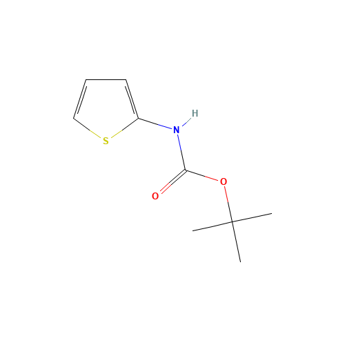 tert-Butyl thiophen-2-ylcarbamate (CAS: 56267-50-6) - Chemical Structure and Molecular Formula 