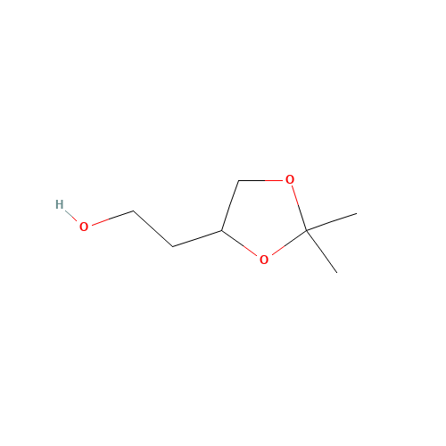 2-(2,2-dimethyl-1,3-dioxolan-4-yl)ethanol (CAS: 5754-34-7) - Chemical Structure and Molecular Formula 