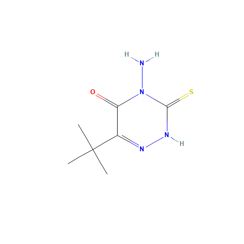 3-thio-4-amino-6-t-butyl-1，2，4-triazine-5-one (CAS: 57989-76-1) - Chemical Structure and Molecular Formula 