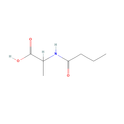 2-BUTYRYLAMINOPROPIONIC ACID (CAS: 59875-04-6) - Chemical Structure and Molecular Formula 