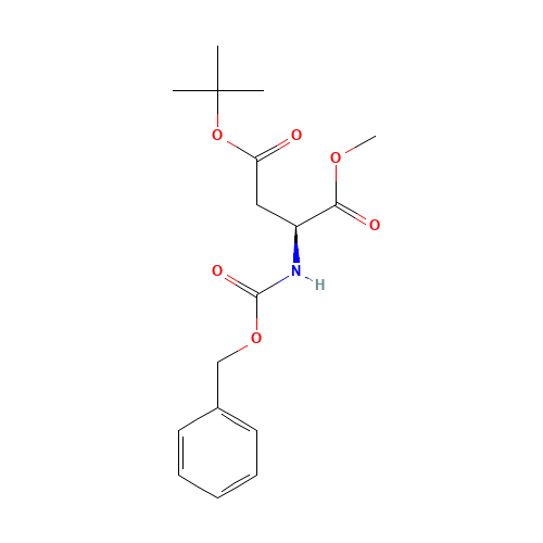 (S)-4-tert-Butyl 1-methyl 2-(((benzyloxy)carbonyl)amino)succinate (CAS: 63327-57-1) - Chemical Structure and Molecular Formula 