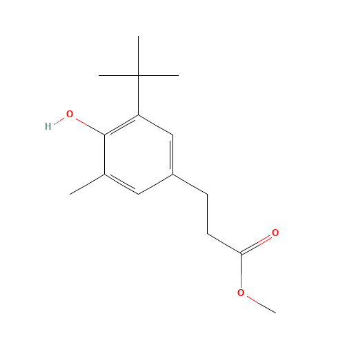 Methyl 3-(3-tert-butyl-4-hydroxy-5-methylphenyl)propionate (CAS: 6386-39-6) - Related Chemical Product