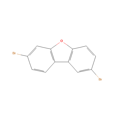 2,7-DIBROMODIBENZOFURAN (CAS: 65489-80-7) - Chemical Structure and Molecular Formula 