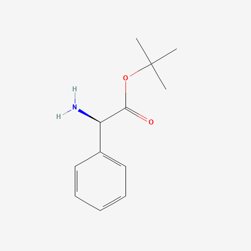 (R)-tert-Butyl 2-amino-2-phenylacetate (CAS: 65715-93-7) - Chemical Structure and Molecular Formula 