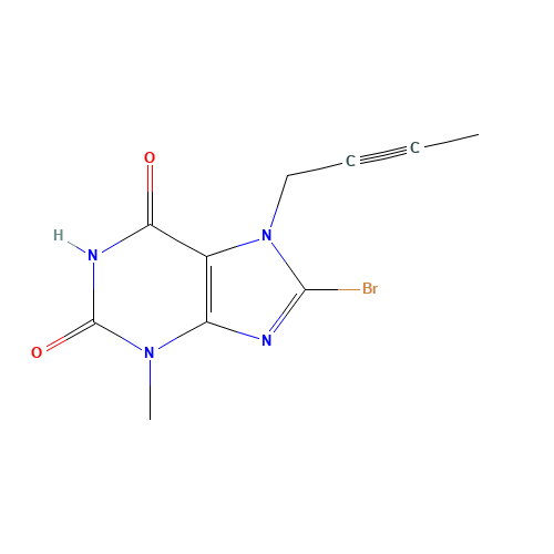 8-Bromo-7-(but-2-yn-1-yl)-3-methyl-1H-purine-2,6(3H,7H)-dione (CAS: 666816-98-4) - Related Chemical Product