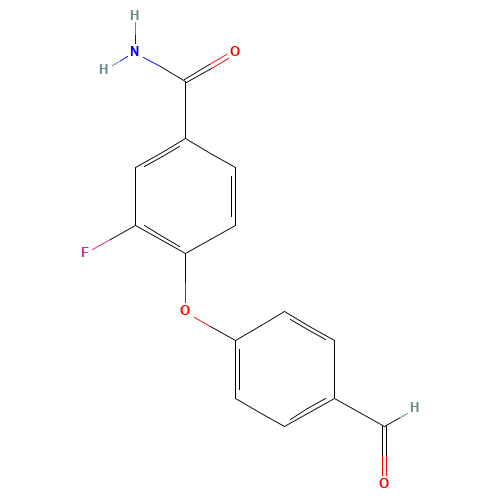 3-fluoro-4-(4-formylphenoxy)benzamide (CAS: 676494-56-7) - Related Chemical Product