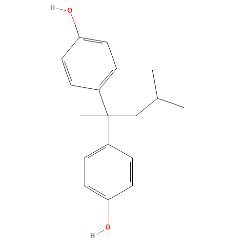 4,4'-(1,3-Dimethylbutylidene)diphenol (CAS: 6807-17-6) - Chemical Structure and Molecular Formula 