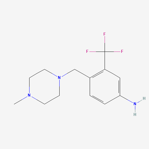 4-((4-Methylpiperazin-1-yl)methyl)-3-(trifluoromethyl)aniline; 4-(4-Methylpiperazinomethyl)-3-(trifluoromethyl)aniline (CAS: 694499-26-8) - Related Chemical Product