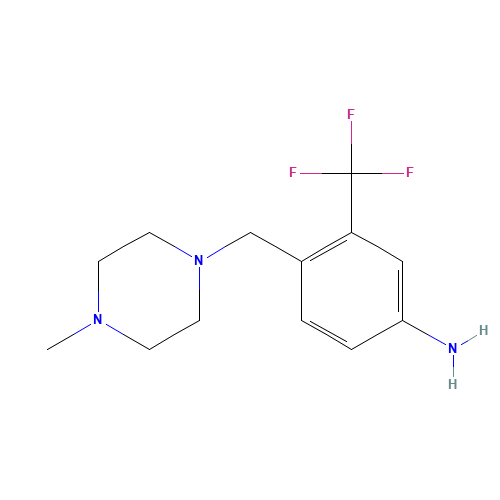 4-((4-Methylpiperazin-1-yl)methyl)-3-(trifluoromethyl)aniline; 4-(4-Methylpiperazinomethyl)-3-(trifluoromethyl)aniline (CAS: 694499-26-8) - Related Chemical Product