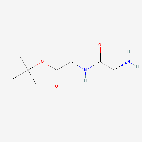 tert-butyl 2-(2-aminopropanoylamino)acetate (CAS: 74098-65-0) - Chemical Structure and Molecular Formula 