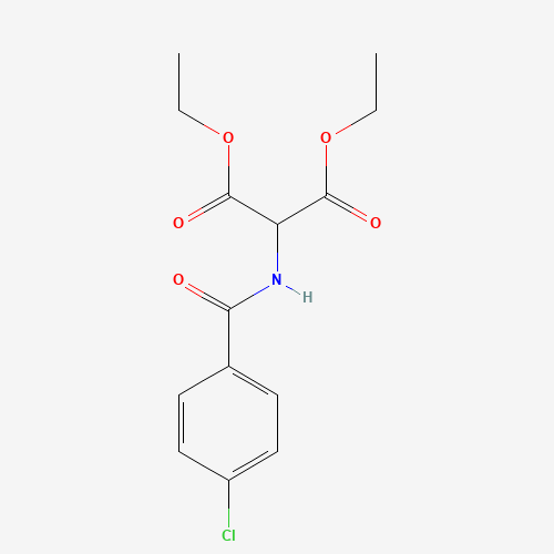 Diethyl 2-(4-chlorobenzamido)malonate (CAS: 81918-01-6) - Chemical Structure and Molecular Formula 