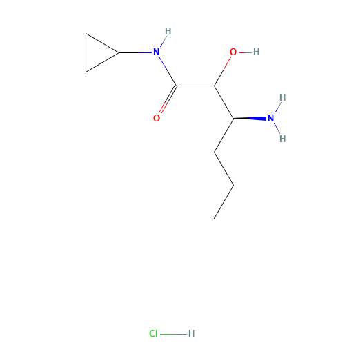 (3S)-3-Amino-N-cyclopropyl-2-hydroxyhexanamide hydrochloride (CAS: 850252-34-5) - Related Chemical Product
