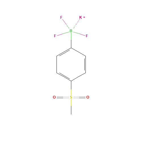 Potassium (4-methylsulphonylphenyl)trifluoroborate (CAS: 850623-40-4) - Chemical Structure and Molecular Formula 