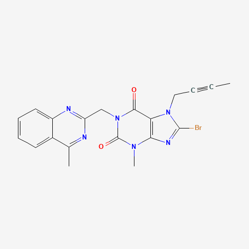 8-Bromo-7-(but-2-yn-1-yl)-3-methyl-1-((4-methylquinazolin-2-yl)methyl)-1H-purine-2,6(3H,7H)-dione (CAS: 853029-57-9) - Related Chemical Product