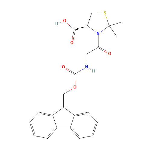 (4R)-3-[2-({[(9H-fluoren-9-yl)methoxy]carbonyl}amino)acetyl]-2,2-dimethyl-1,3-thiazolidine-4-carboxylic acid (CAS: 873842-17-2) - Related Chemical Product