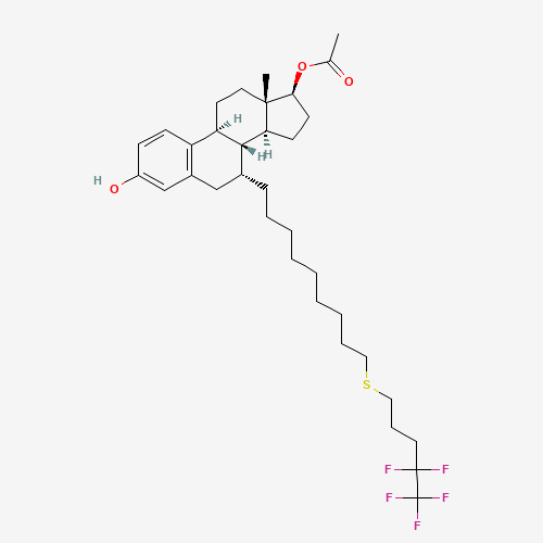 (7a,17b)-7-(9-((4,4,5,5,5-Pentafluoropentyl)thio)nonyl)-estra-1,3,5(10)-triene-3,17-diol 17-acetate (CAS: 875573-69-6) - Related Chemical Product