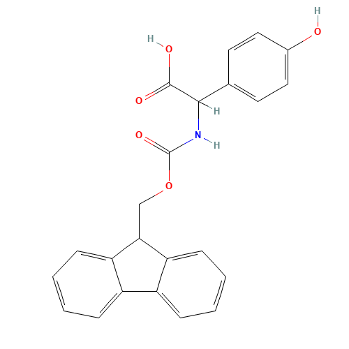 2-((((9H-Fluoren-9-yl)methoxy)carbonyl)amino)-2-(4-hydroxyphenyl)acetic acid (CAS: 879500-54-6) - Related Chemical Product
