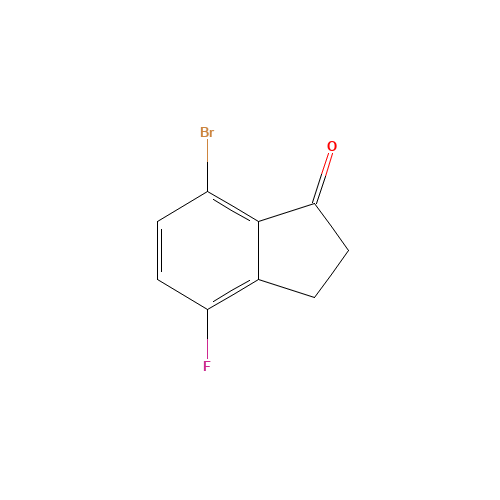 7-Bromo-4-fluoro-2,3-dihydro-1H-inden-1-one (CAS: 881189-73-7) - Chemical Structure and Molecular Formula 