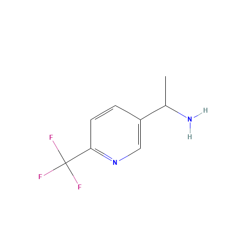 (1-[6-(TRIFLUOROMETHYL)PYRIDIN-3-YL]ETHYL)AMINE (CAS: 886364-82-5) - Chemical Structure and Molecular Formula 