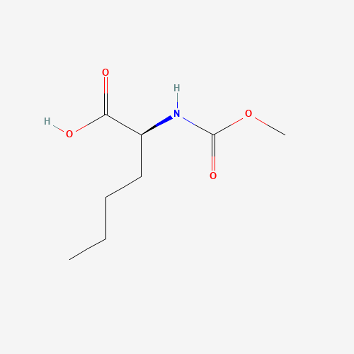 (S)-2-((Methoxycarbonyl)amino)hexanoic acid (CAS: 911481-41-9) - Chemical Structure and Molecular Formula 