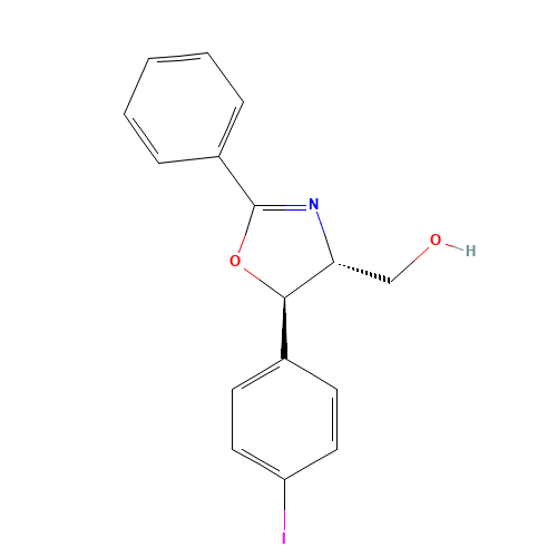 ((4R,5R)-5-(4-Iodophenyl)-2-phenyl-4,5-dihydrooxazol-4-yl)methanol (CAS: 927689-68-7) - Related Chemical Product