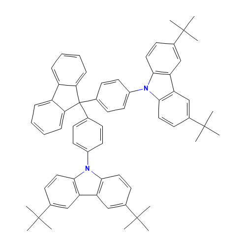 TBCPF,9,9-di(4,4'-bis(3,6-Di-tert-butylcarbazole)-phenyl)-9H-fluorene (CAS: 954497-15-5) - Related Chemical Product