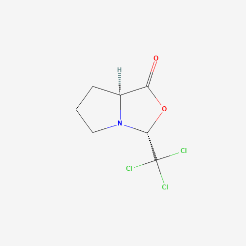 (3R,7aS)-3-(Trichloromethyl)tetrahydropyrrolo[1,2-c]oxazol-1(3H)-one (CAS: 97538-67-5) - Chemical Structure and Molecular Formula 