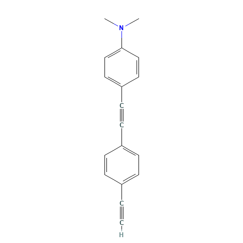 4-((4-Ethynylphenyl)ethynyl)-N,N-dimethylaniline (CAS: 778593-53-6) - Chemical Structure and Molecular Formula 