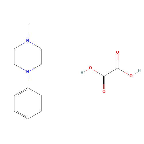 1-Methyl-4-phenylpiperazine oxalate (CAS: 13480-21-2) - Chemical Structure and Molecular Formula 