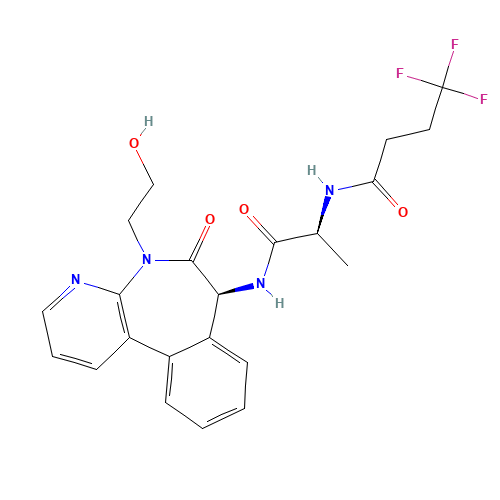 4,4,4-trifluoro-N-[(2S)-1-[[(7S)-5-(2-hydroxyethyl)-6-oxo-7H-pyrido[2,3-d][3]benzazepin-7-yl]amino]-1-oxopropan-2-yl]butanamide (CAS: 1421438-81-4) - Related Chemical Product