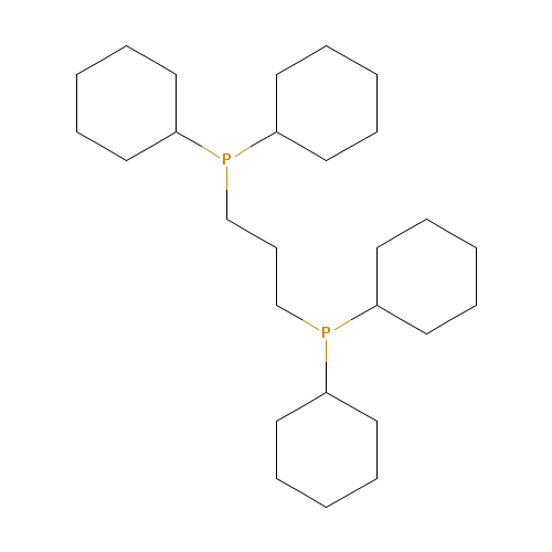 dicyclohexyl(3-dicyclohexylphosphanylpropyl)phosphane (CAS: 103099-52-1) - Chemical Structure and Molecular Formula 